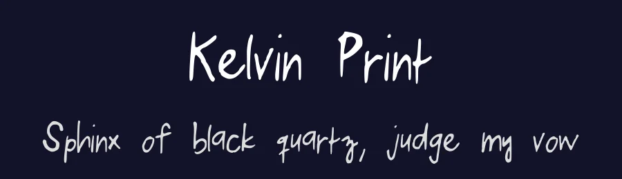 Kelvin Print by Kelvin — Script Handwritten Font — thumbnail 2