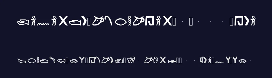 Kemetic Alphabet 3.200 BCE by Kemetic 3200 BCE — Dingbats Font — thumbnail 2