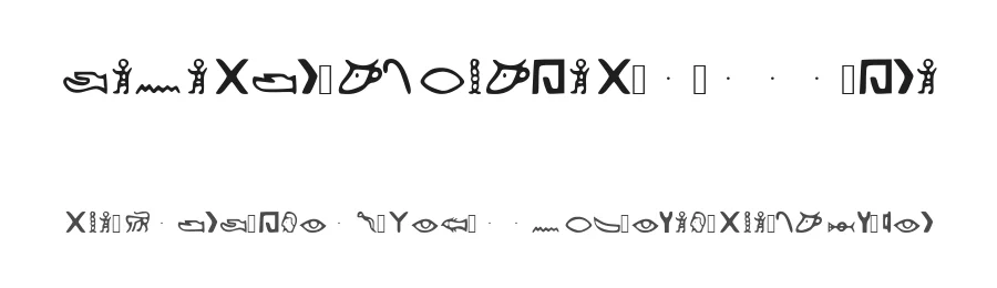 Kemetic Alphabet 3.200 BCE by Kemetic 3200 BCE — Dingbats Font