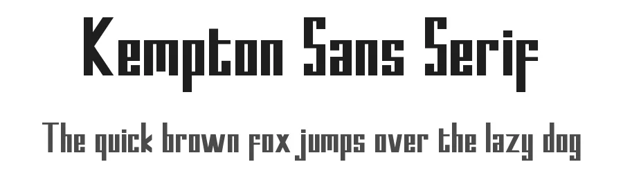 Kempton Sans Serif