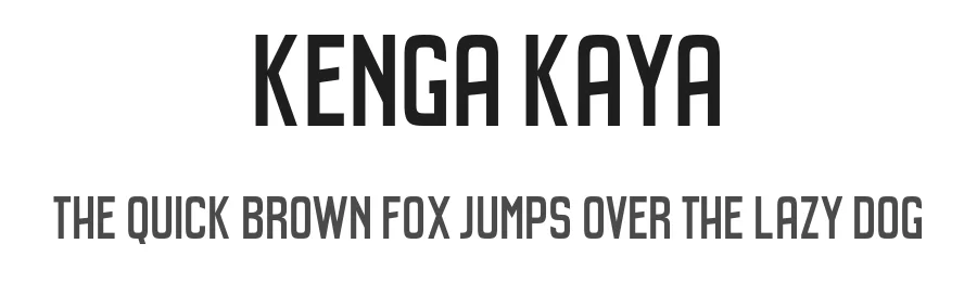 Kenga Kaya by AukimVisuel — Sans Serif Font