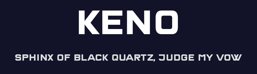 Keno by Vladimir Nikolic — Sans Serif Font — thumbnail 2