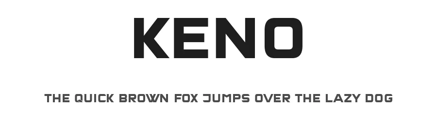 Keno by Vladimir Nikolic — Sans Serif Font