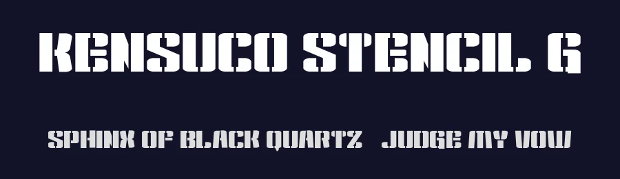 Kensuco Stencil G by Goma Shin — Decorative Font — thumbnail 2