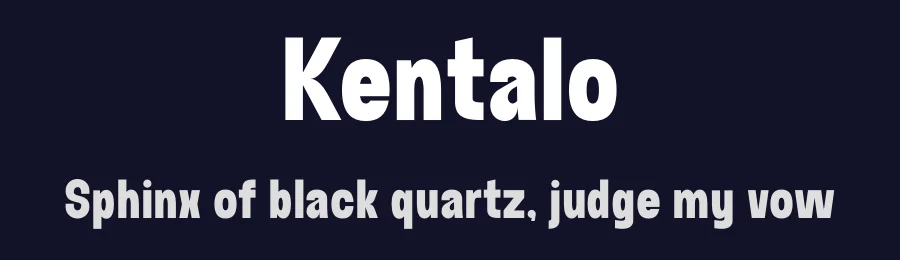 Kentalo by Gilang Ternadho — Sans Serif Font — thumbnail 2