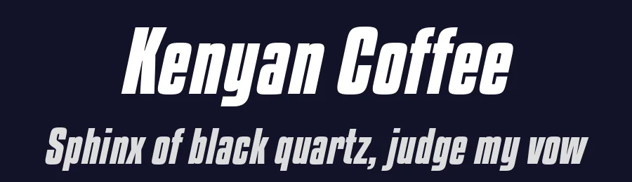 Kenyan Coffee by Typodermic Fonts — Sans Serif Font — thumbnail 2