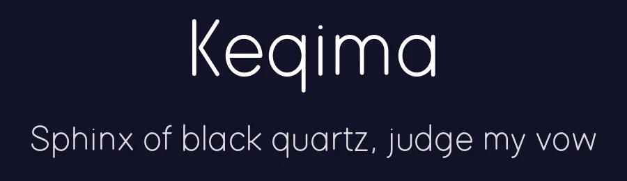 Keqima by Md Shohail Bhuian — Sans Serif Font — thumbnail 2