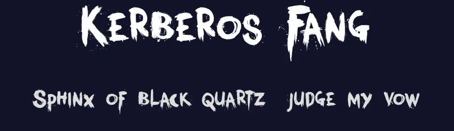 Kerberos Fang by Hanoded — Decorative Font — thumbnail 2