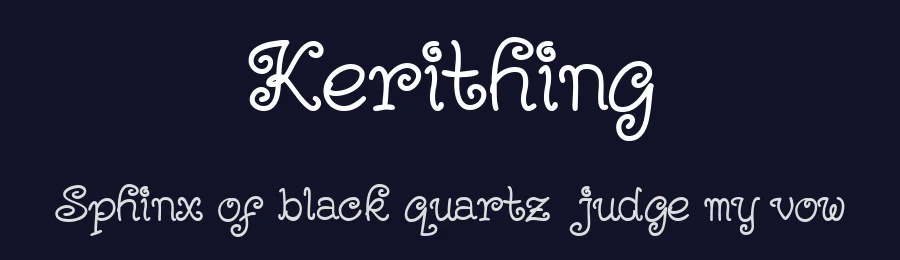 Kerithing by cove703 — Decorative Font — thumbnail 2