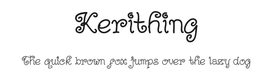 Kerithing by cove703 — Decorative Font