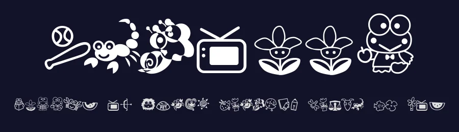 Keroppi — Dingbats Font — thumbnail 2