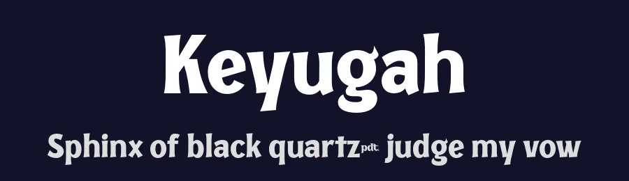 Keyugah by productype.com — Sans Serif Font — thumbnail 2