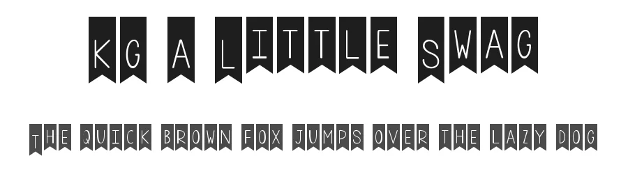 KG A Little Swag by Kimberly Geswein β Decorative Font