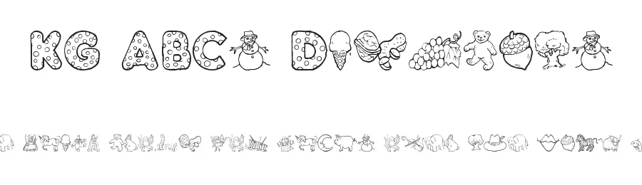 KG ABCs Dingbats by Katz Fontz — Dingbats Font