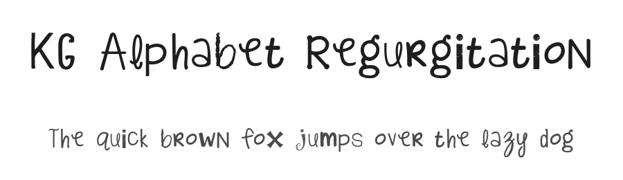 KG Alphabet Regurgitation