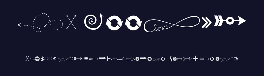 KG Arrows by Kimberly Geswein — Dingbats Font — thumbnail 2