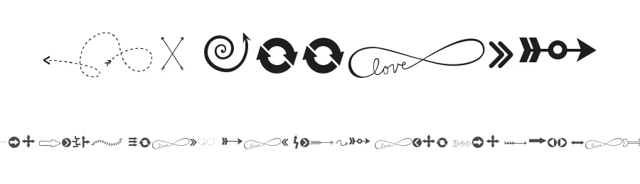 KG Arrows by Kimberly Geswein — Dingbats Font