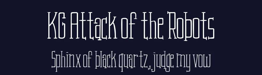 KG Attack of the Robots by Kimberly Geswein — Decorative Font — thumbnail 2