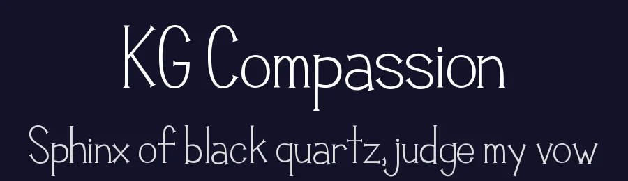 KG Compassion by Kimberly Geswein — Decorative Font — thumbnail 2