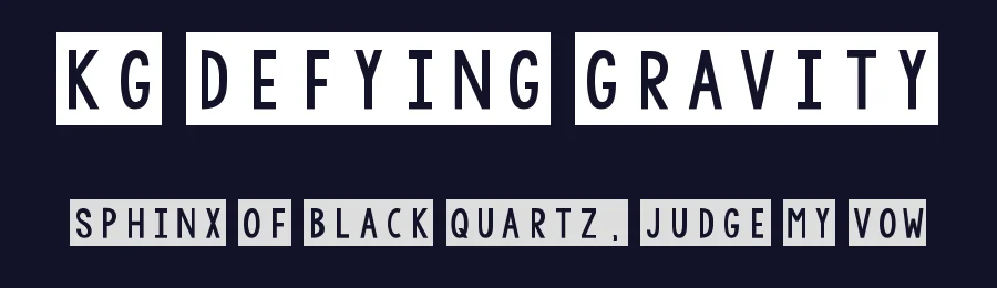KG Defying Gravity by Kimberly Geswein — Decorative Font — thumbnail 2
