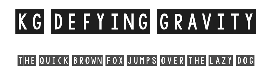 KG Defying Gravity by Kimberly Geswein — Decorative Font