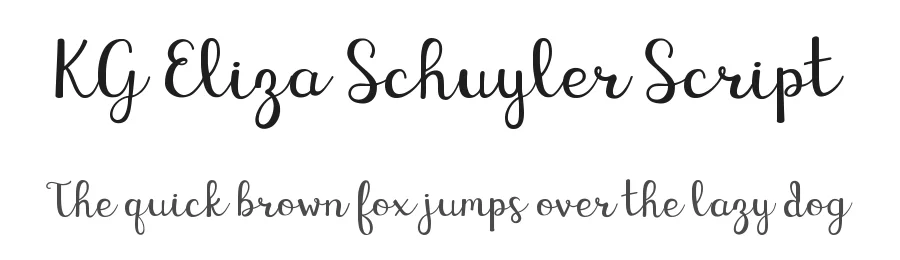 KG Eliza Schuyler Script