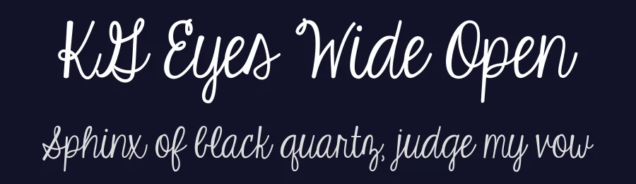 KG Eyes Wide Open by Kimberly Geswein — Script Handwritten Font — thumbnail 2