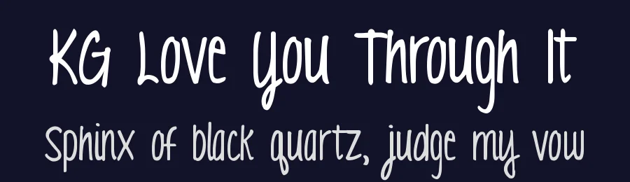 KG Love You Through It by Kimberly Geswein — Script Handwritten Font — thumbnail 2