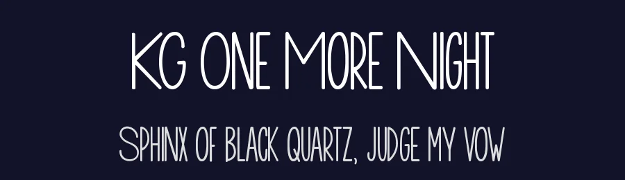 KG One More Night by Kimberly Geswein — Script Handwritten Font — thumbnail 2