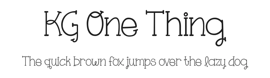 KG One Thing by Kimberly Geswein — Script Handwritten Font