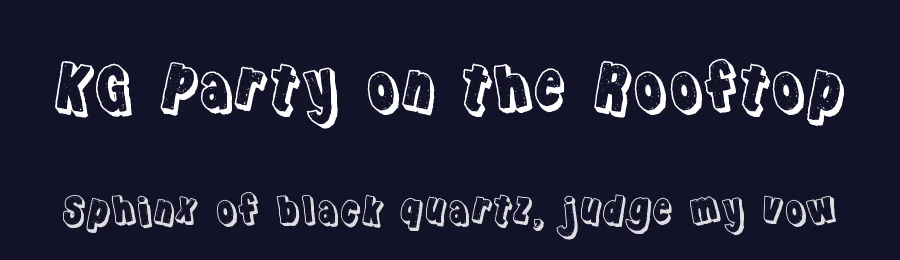 KG Party on the Rooftop by Kimberly Geswein — Decorative Font — thumbnail 2