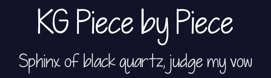 KG Piece by Piece by Kimberly Geswein — Script Handwritten Font — thumbnail 2