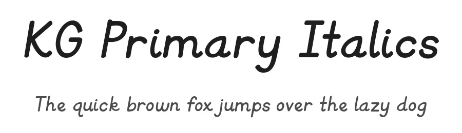 KG Primary Italics
