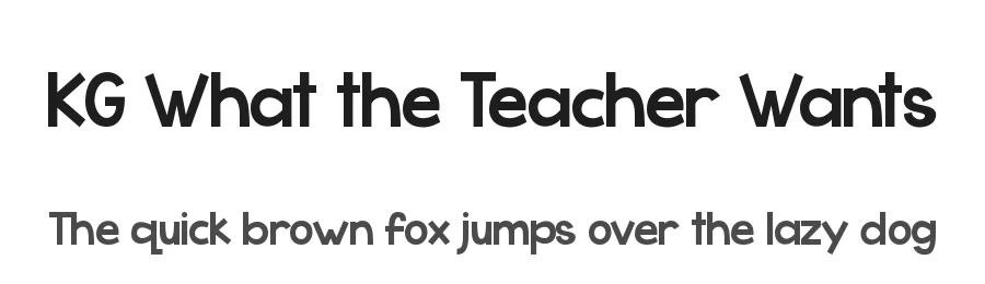 KG What the Teacher Wants