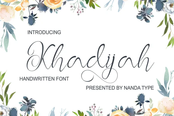 Khadijah Font by Nandatype — Script Handwritten Font