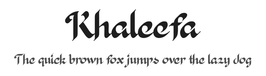 Khaleefa by ARToni — Decorative Font