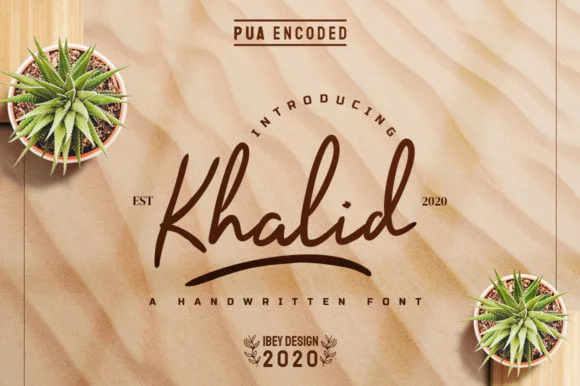 Khalid Font by ibeydesign β Script Handwritten Font