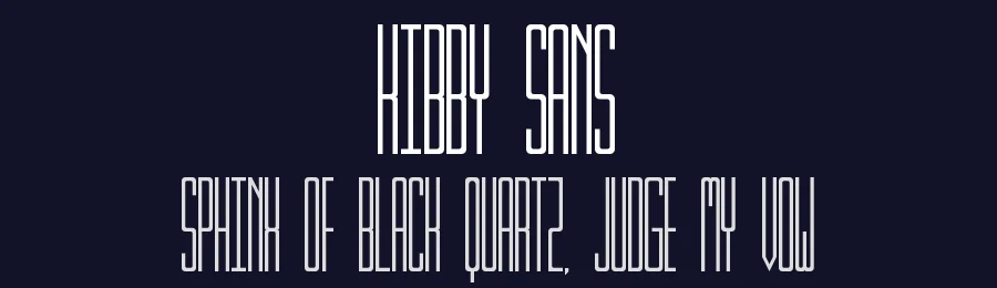 Kibby Sans by Jake Luedecke — Sans Serif Font — thumbnail 2