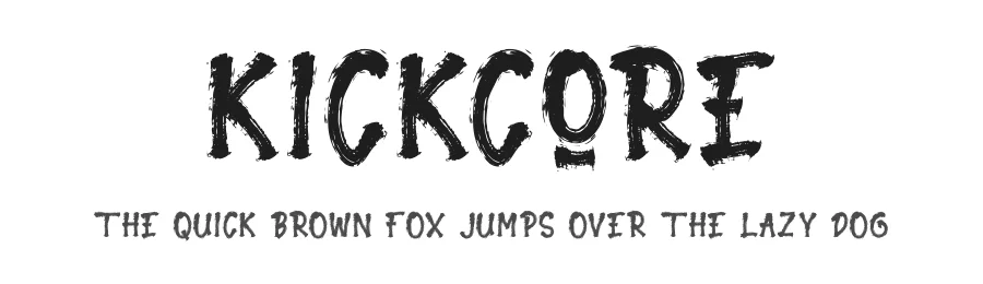 Kickcore by Prioritype Co — Script Handwritten Font