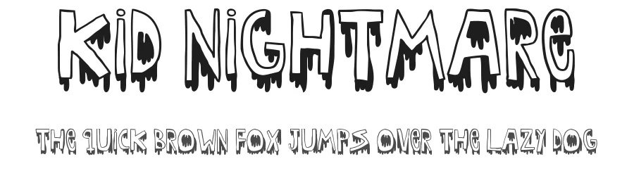 Kid nightmare by Woodcutter — Decorative Font