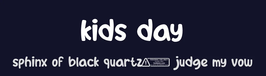 Kids Day by Kong Font — Decorative Font — thumbnail 2