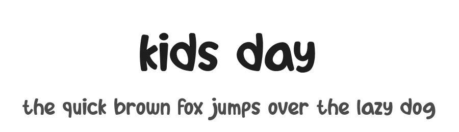 Kids Day by Kong Font β Decorative Font