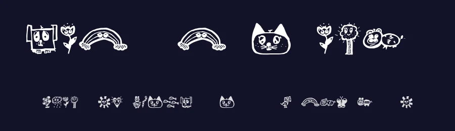 Kids Drawings by Vladimir Nikolic — Dingbats Font — thumbnail 2