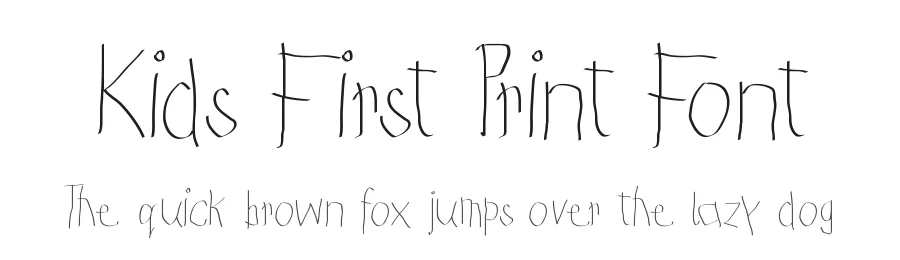 Kids First Print Font