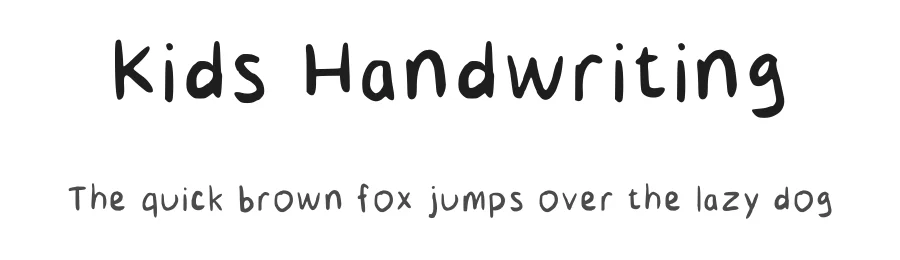 Kids Handwriting