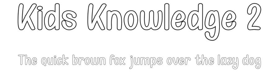 Kids Knowledge 2 by 38.lineart — Decorative Font
