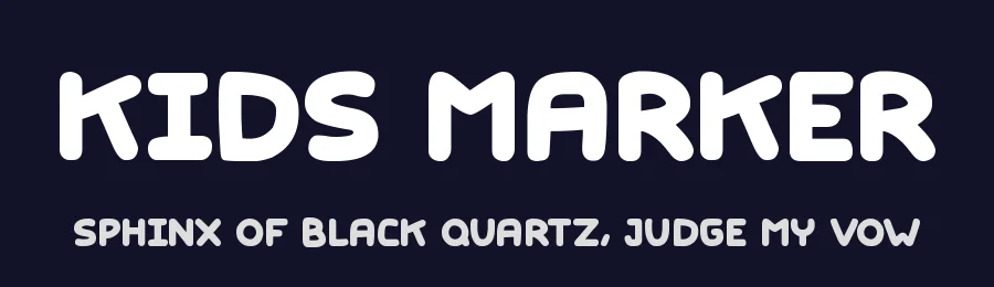 Kids Marker by Joseph Dawson — Decorative Font — thumbnail 2