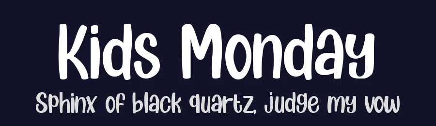 Kids Monday by Pandan Wangi — Decorative Font — thumbnail 2