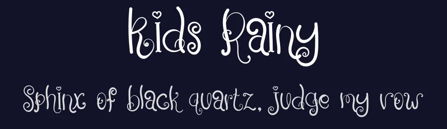 Kids Rainy by Mr.Soon Design — Decorative Font — thumbnail 2