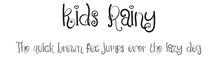 Kids Rainy by Mr.Soon Design — Decorative Font